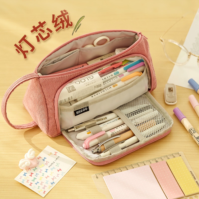 

ANGOO Original Pencil Case Corduroi Tempat Pensil Angoo Korean Japan Kotak Pensil Angoo