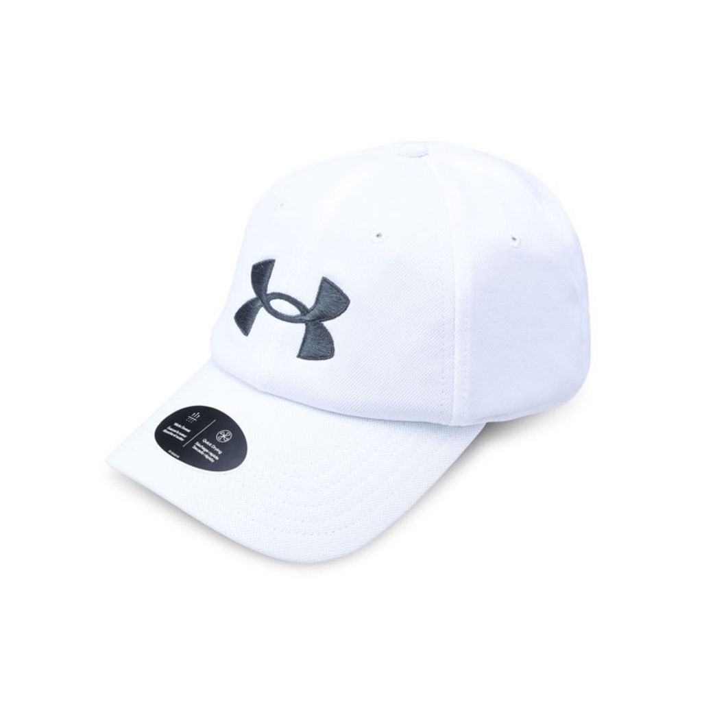 Under Armour UA Blitzing Adjustable Cap Hat White Putih 1361532-100 Topi Original