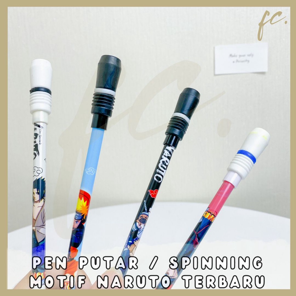 

GROSIR 4 / 8 / 12 pcs / 1 Lusin Pen / Pulpen Gel Putar Magnet Fidget Spinner Spinning Naruto Shippuden Kakashi Sasuke Sakura Orochimaru Anime Manga Action Figure Koleksi Import Alat Tulis Anak Tinta Hitam Grosir Ready COD