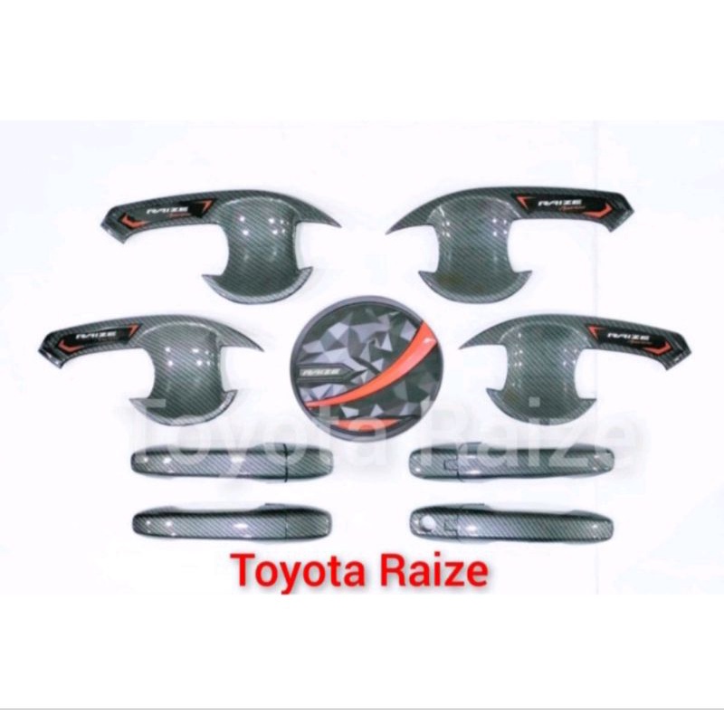 Outer handle tank cover bensin Carbon Toyota Raize