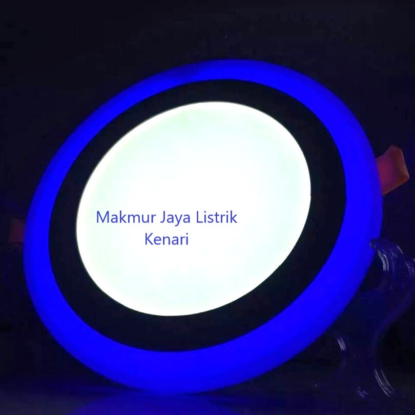 Downlight LED Panel 6 WATT 12 Watt INBOW KOTAK BULAT 2 WARNA PUTIH BIRU