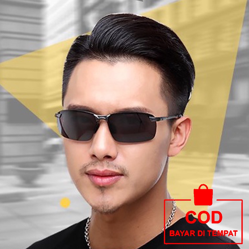 ✅COD Kaca Mata Kacamata Hitam Anti Radiasi Silau Polarized Potocromic Photocromic Sunglasses Aksesoris Fashion Gaya Korean Style Pria Cowo Cowok Korea Kece Keren Original