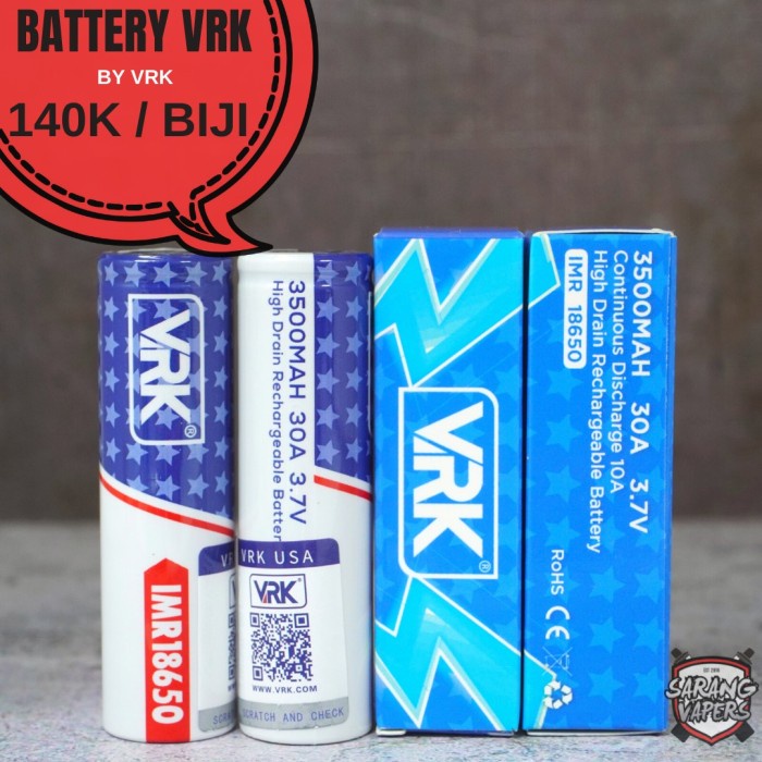 VRK 18650 3500MAH 30 A BATERAI AUTHENTIC