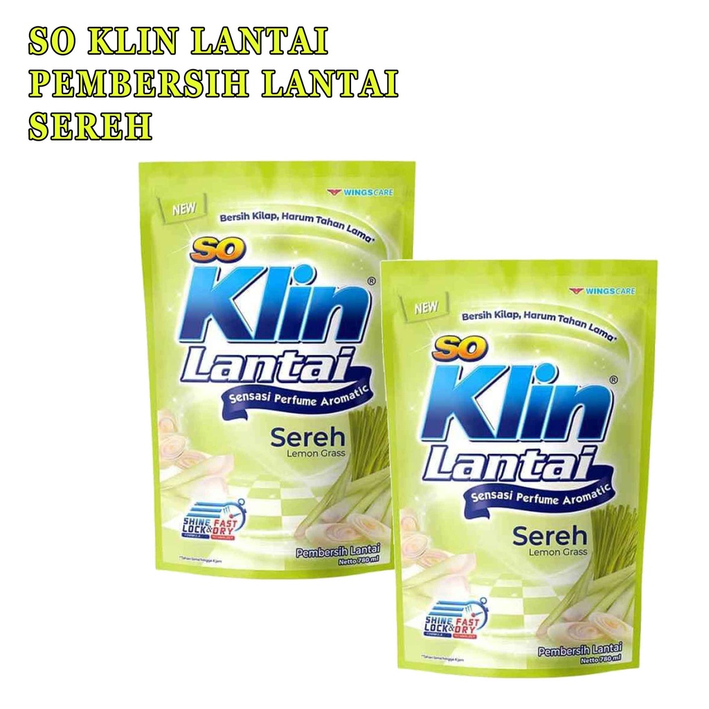 Pembersih Lantai* So Klin Lantai* Sereh* Netto 780ml