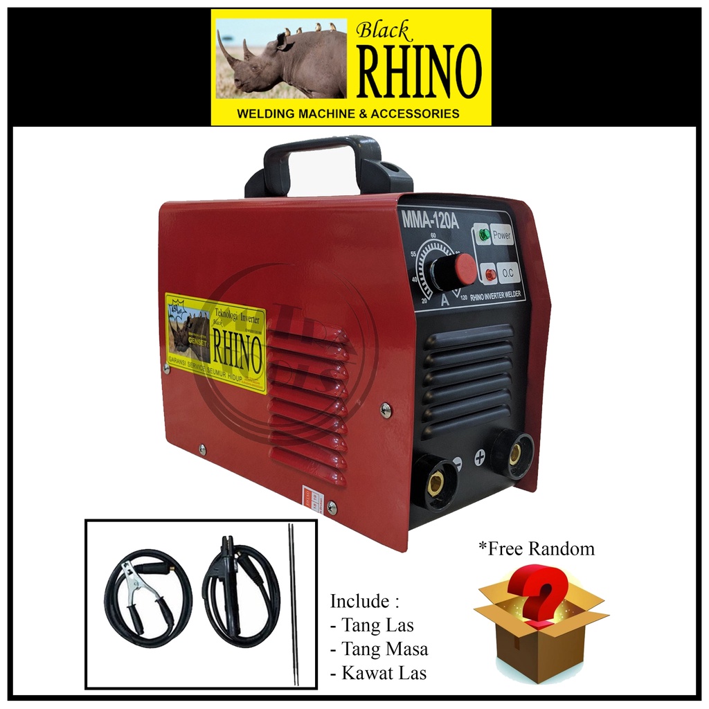 Jual Rhino Mesin Las Travo Las Listrik Inverter Mma 120a 900watt Merah Original Shopee Indonesia 5414