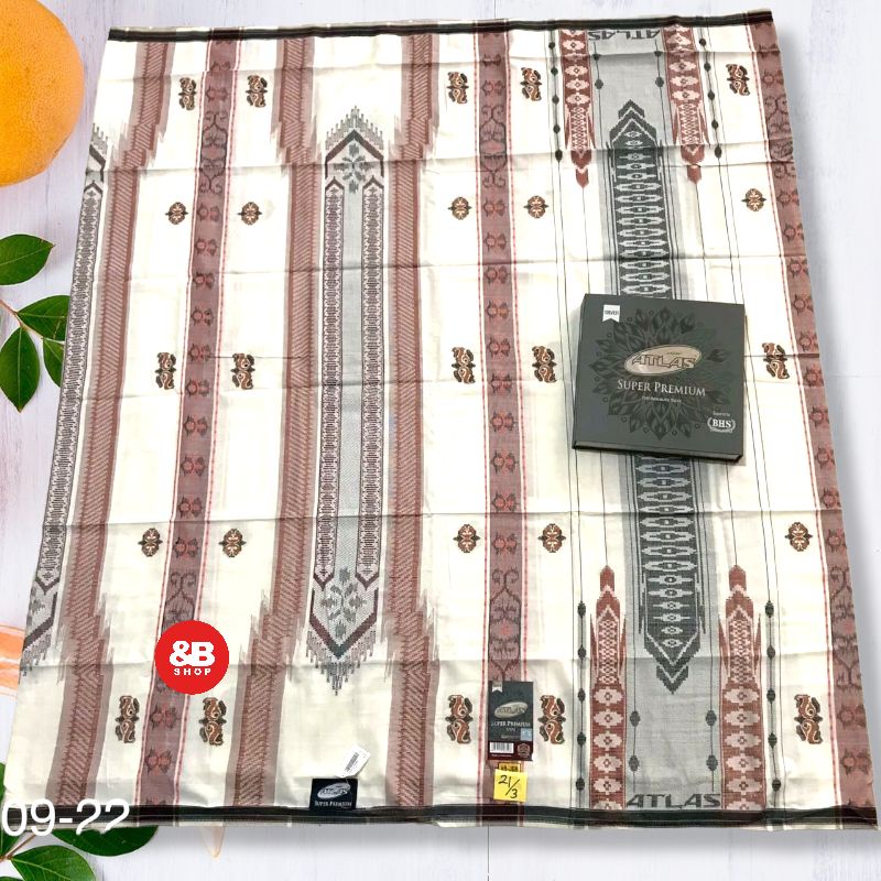 sarung atlas super premium gold 970 songket kreasi persia SKP Putih/hitam/hijau hitam