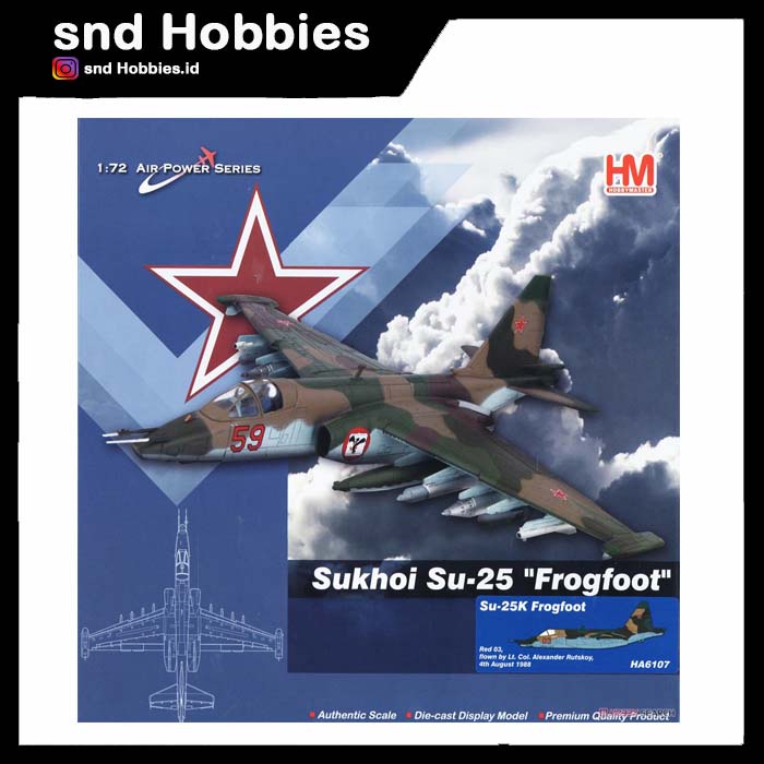 PLANES HOBBY MASTER 1:72 HA6107 SU-25K FROGFOOT RED 03