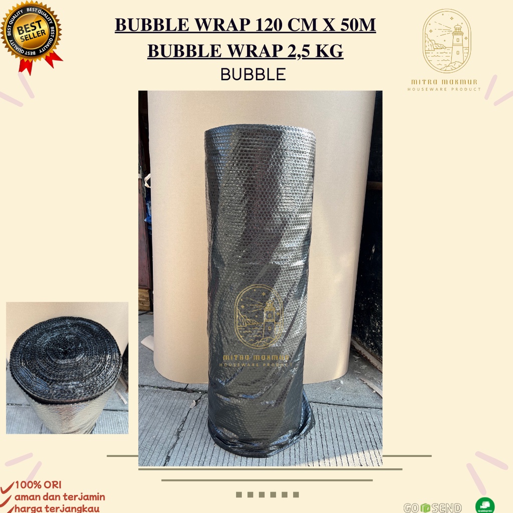 [TERMURAH] BUBBLE WRAP TEBAL MURAH 2,4-2,5 KG / BUBBLE WRAP GULLUNGAN 50m X 125cm