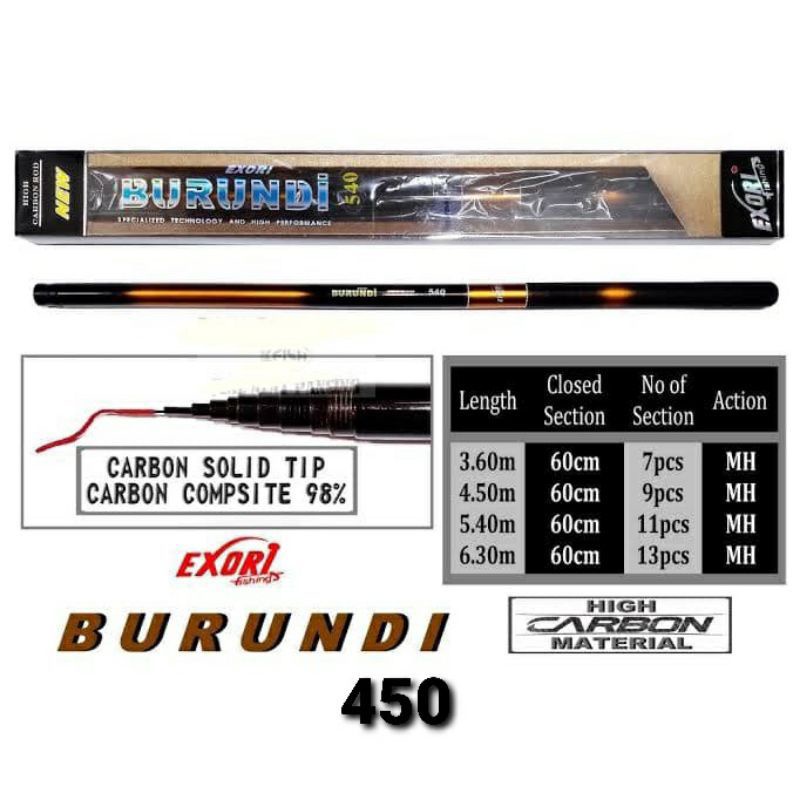 Tegek exori burundi 360.450 super carbon kaku