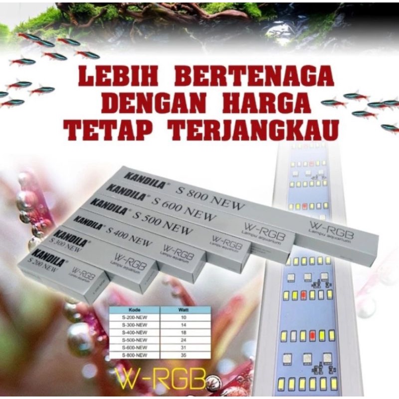 WRGB LAMPU KANDILA LED S800 NEW S-800 35W AQUARIUM AQUASCAPE