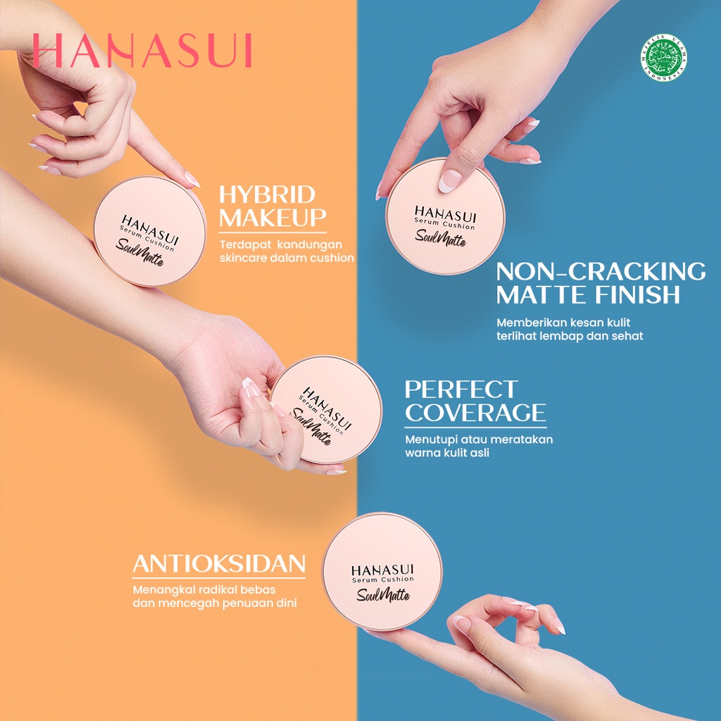 ✿ MADAME ✿ HANASUI SERUM CUSHION SOULMATTE -BB CUSHION CREAM TOTAL COVER ORIGINAL