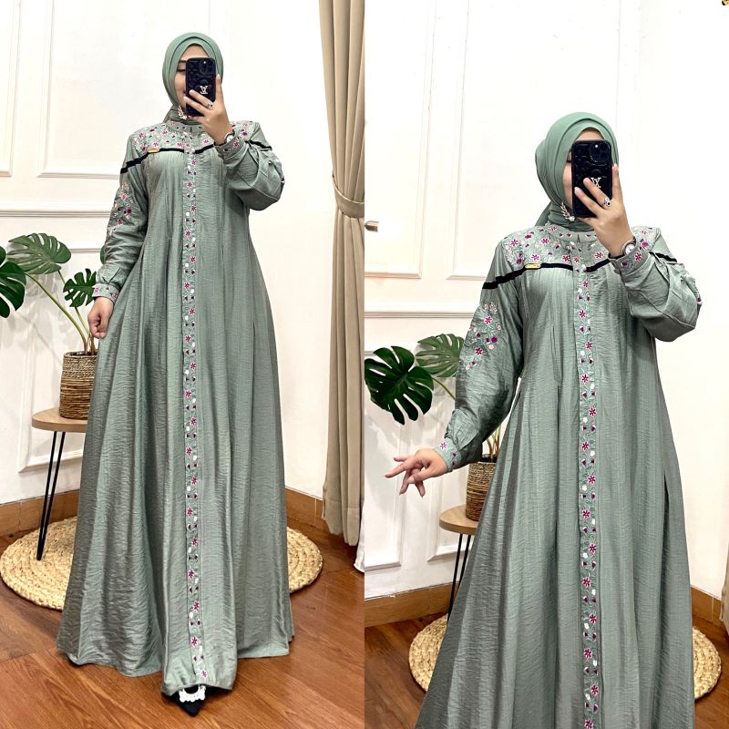 Humaira dress gamis bordir premium