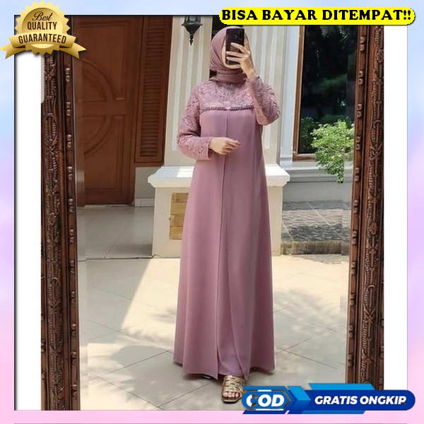 Pakaian Wanita Muslimah Fashion Muslim Remaja Import Jumbo Gamis Syarii Gsmis Syar'I Games Murah Dre