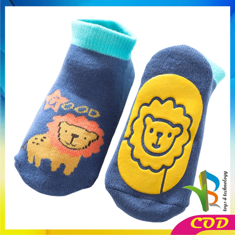 RB-P543 Kaos Kaki Anak Bayi Antislip Unisex Model Animal Gambar Timbul / Kaus Kaki Bayi Pendek Baby Socks Anak Laki Laki Perempuan Anti Licin