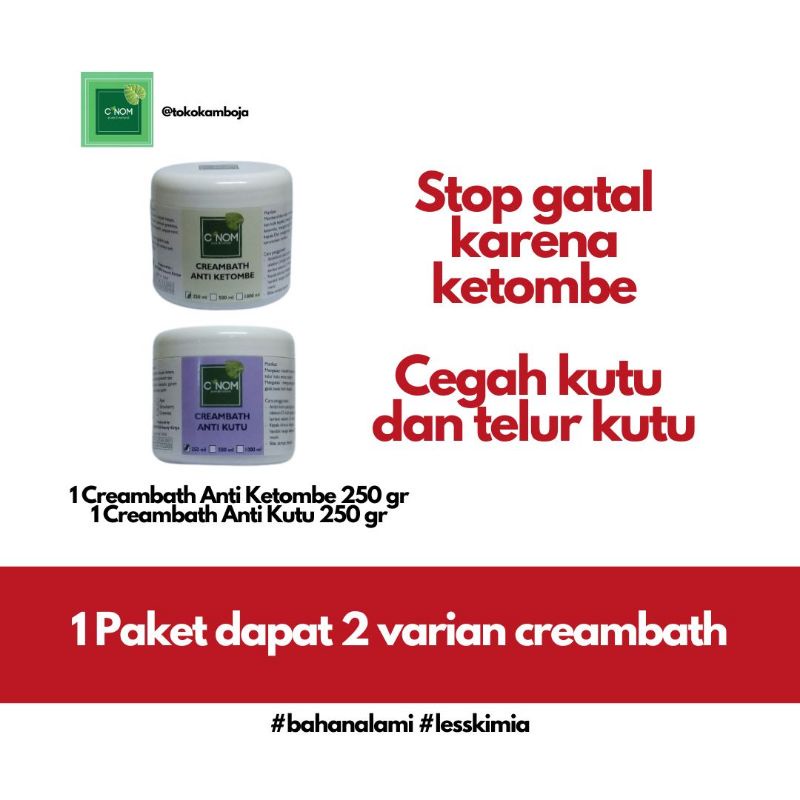 Creambath Anti Ketombe dan Creambath Anti Kutu 250 gr Paket Ibu & Anak 1 Penghilang Pembasmi Kutu Ra