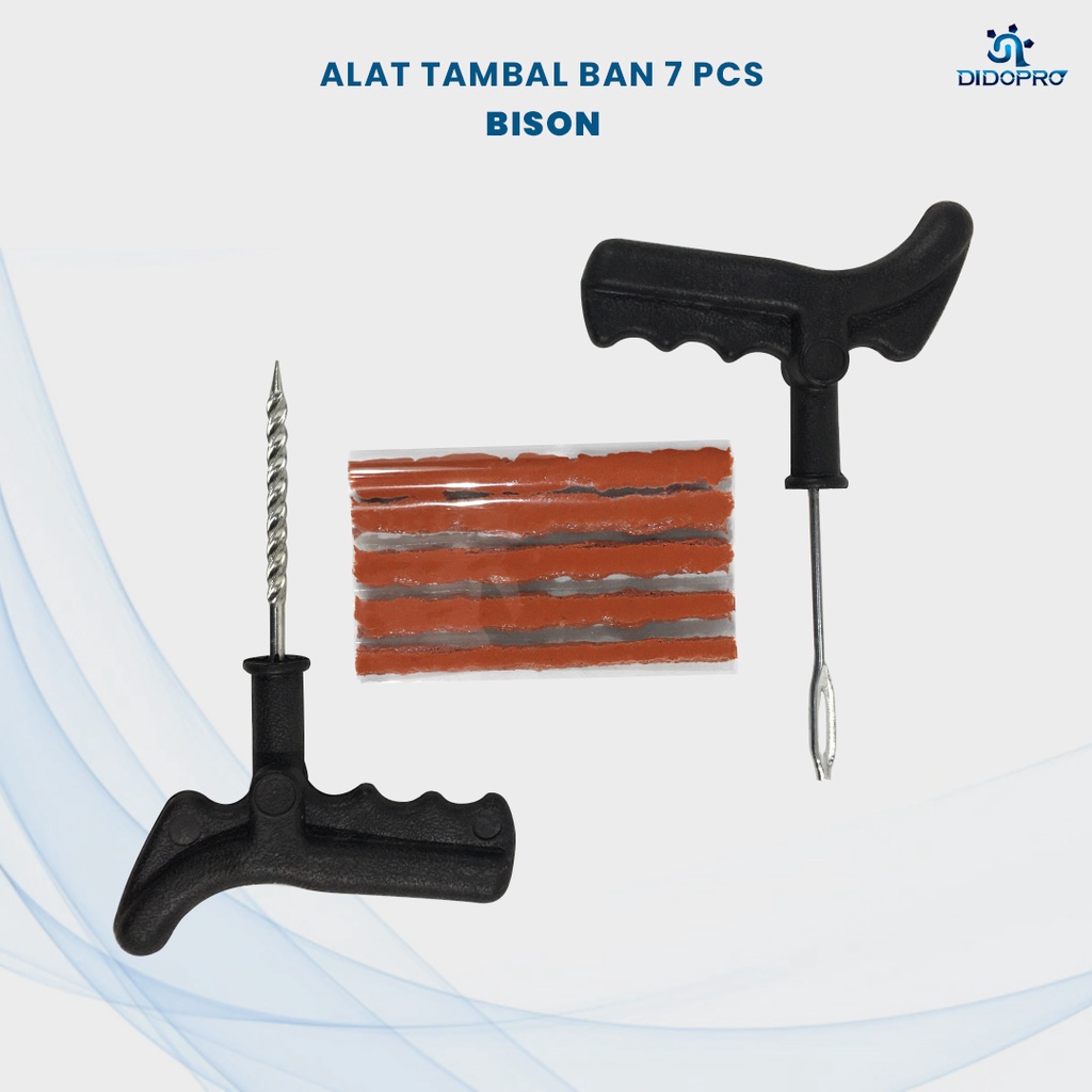 Alat Tambal Ban Tubles Set Tubeless Ban Bocor Motor Mobil Bison