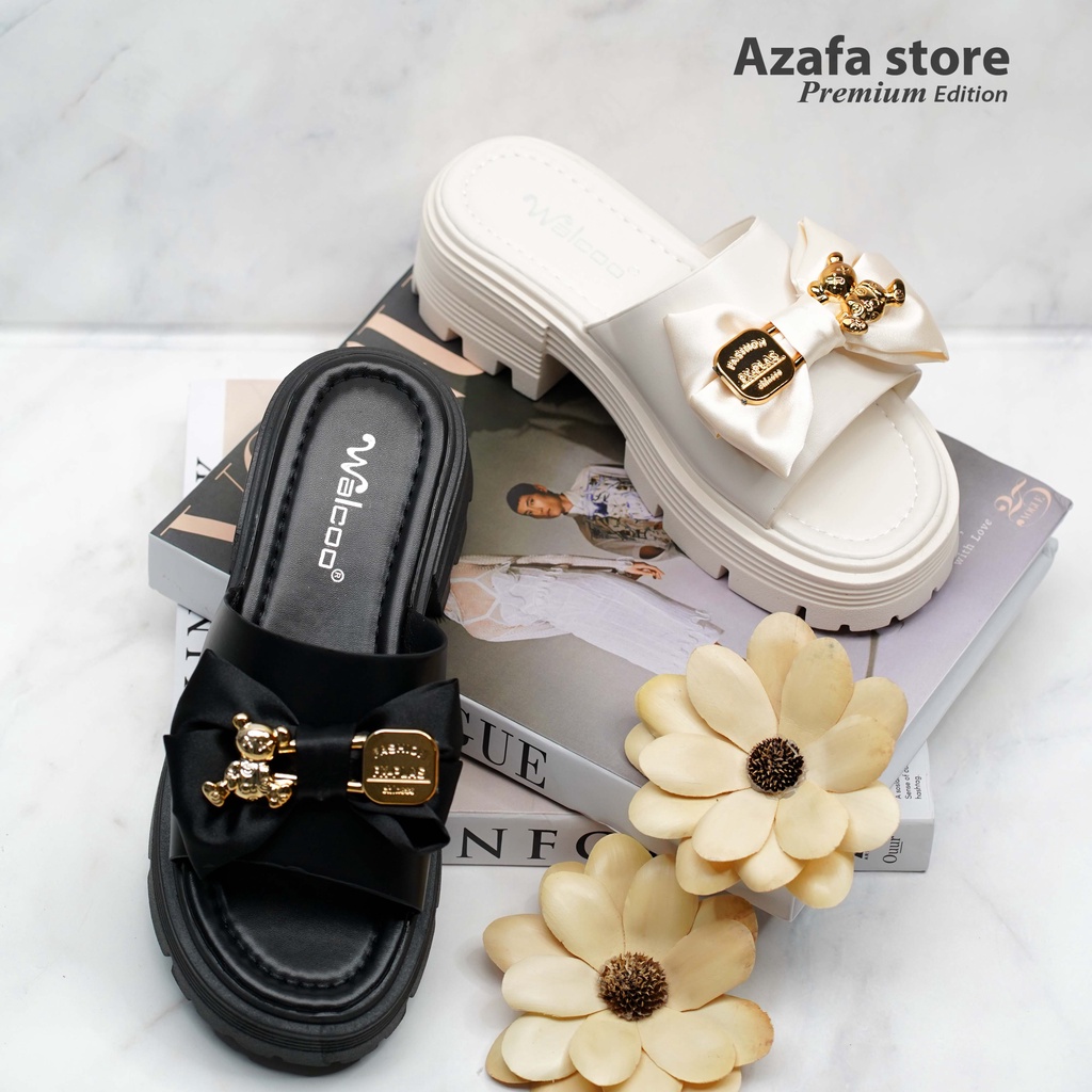 OBRAL Cimeries Sendal Platform 5cm Import Wanita  by Walcoo