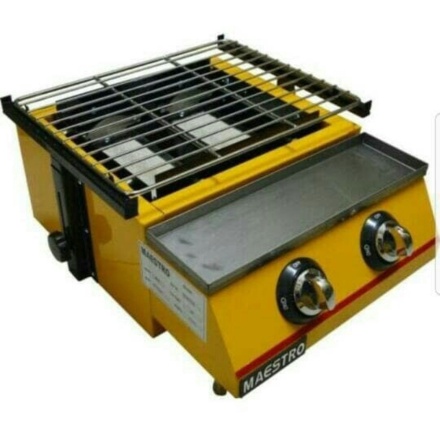 Promo Panggangan Sosis / Sate / Ikan 2 Tungku Gas Tanpa Asap Berkualitas