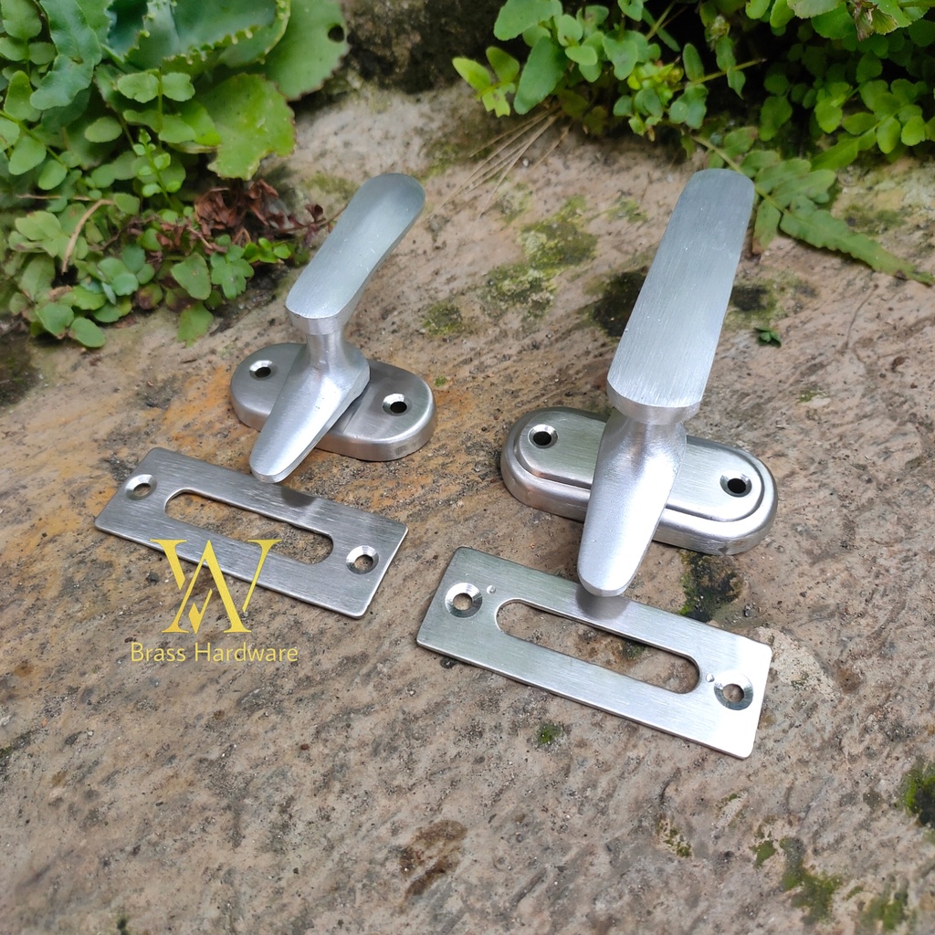 Termurah grendel jendela grendel pintu rambuncis grendel slot kunci jendela aluminium silver
