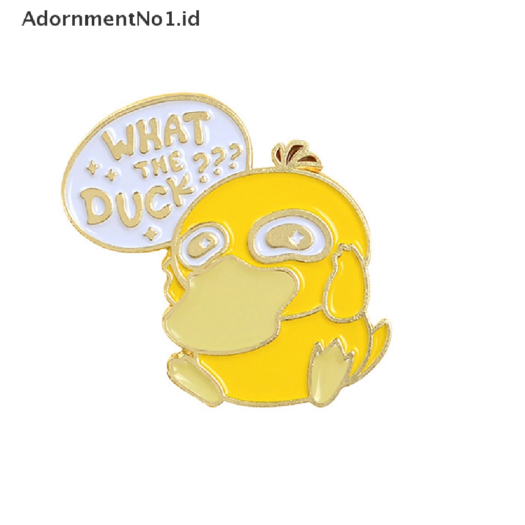 [AdornmentNo1] Bros Bebek Kuning Kecil Hewan Lucu What The Duck Cartoon Pin Enamel Brooch [ID]