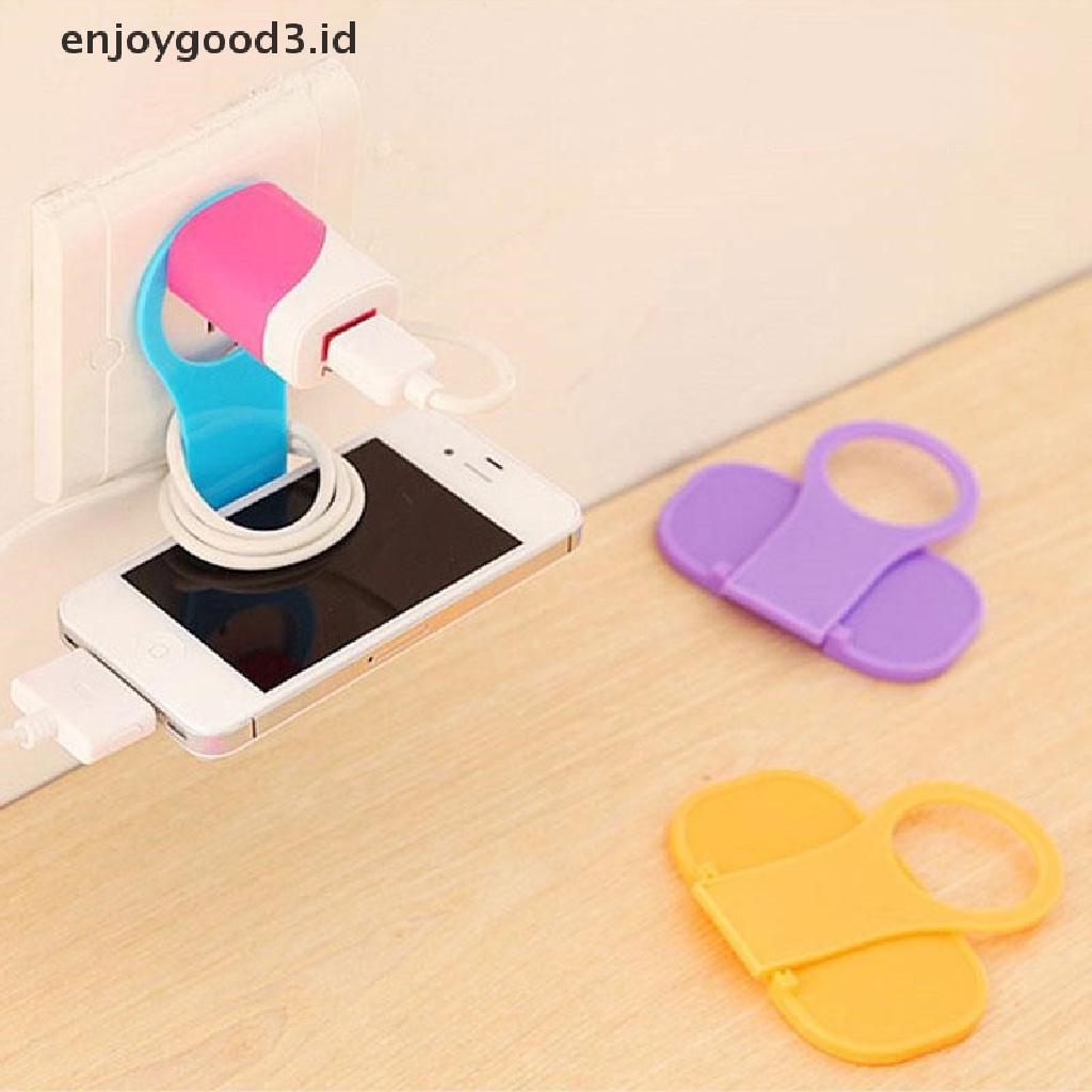 [Rready Stock] Gantungan Hook Charger Dinding Ponsel Portabel Gantung Stand Support Charge (ID)