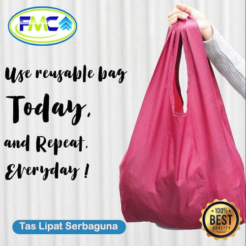 Tas Belanja Lipat Baggu Bagcu Shopping Bag Kantong Belanja Praktis Warna Kantung Belanja Jinjing Kantong Belanja Ramah Lingkungan kantong Kain