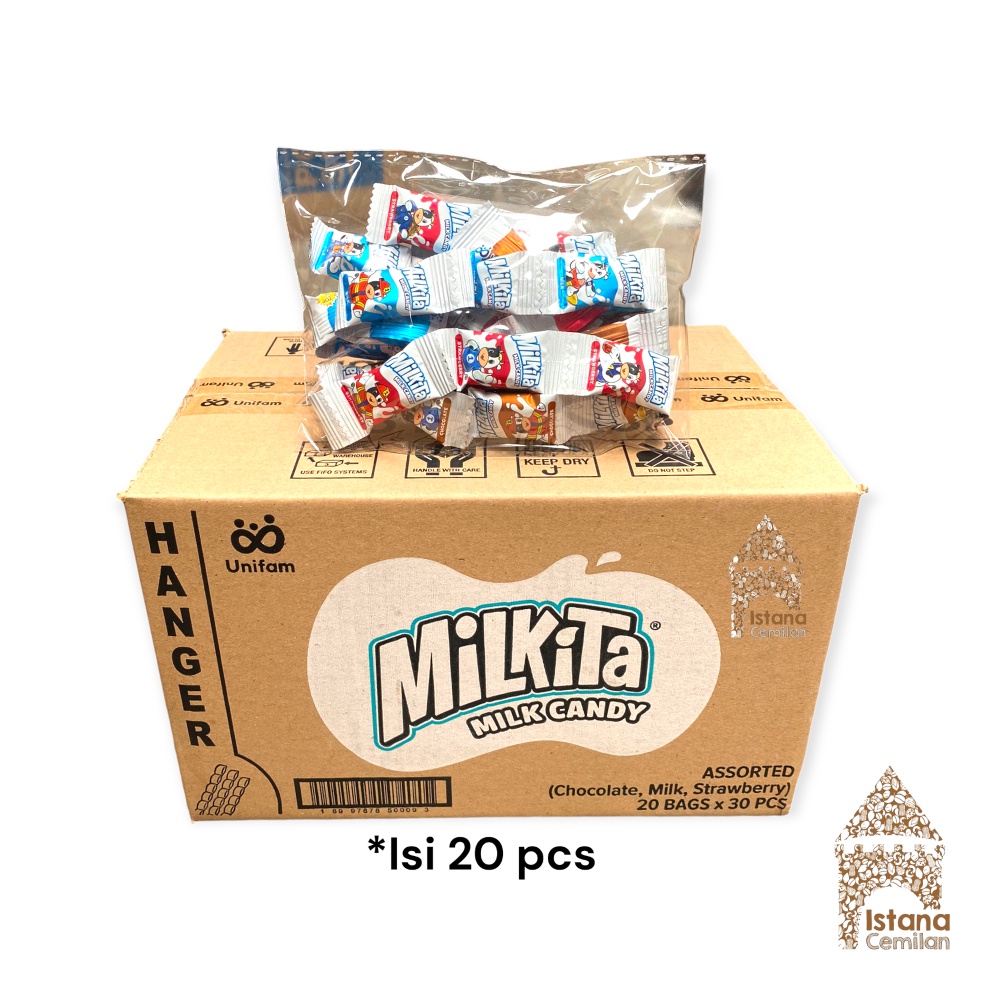 Permen Milkita Milk Candy Bening Hanger DUS (isi 20 bungkus)