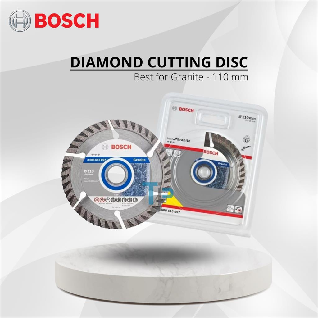 BOSCH DIAMOND CUTTING DISC BEST FOR GRANITE - 110 mm PN.2608615097