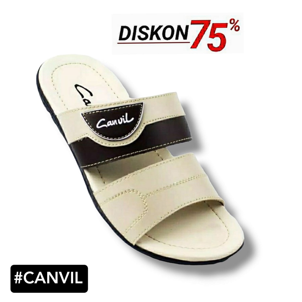 Furenic Sandal Pria Kulit Slide Slop Selop Dewasa Original Leather Series Kode L.02