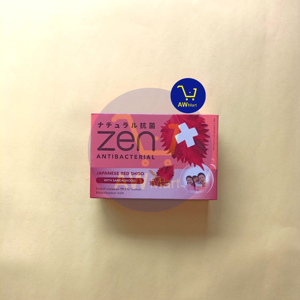 SABUN BATANG ZEN+ ANTIBACTERIAL 70GRAM - SABUN MANDI ANTIBAKTERIAL ZEN JAPANESE RED SHISO 70GRAM