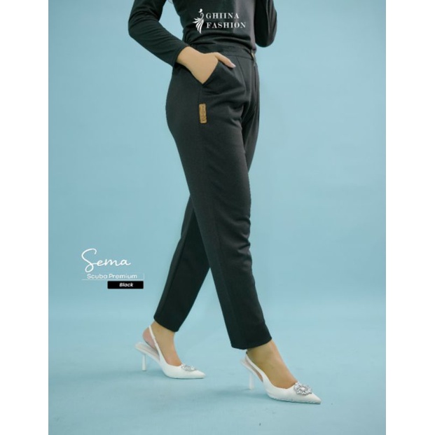 Sema Pant by Ghina Fashion/Celana kerja/Celana kuliah/Celana polos/Celana wanita