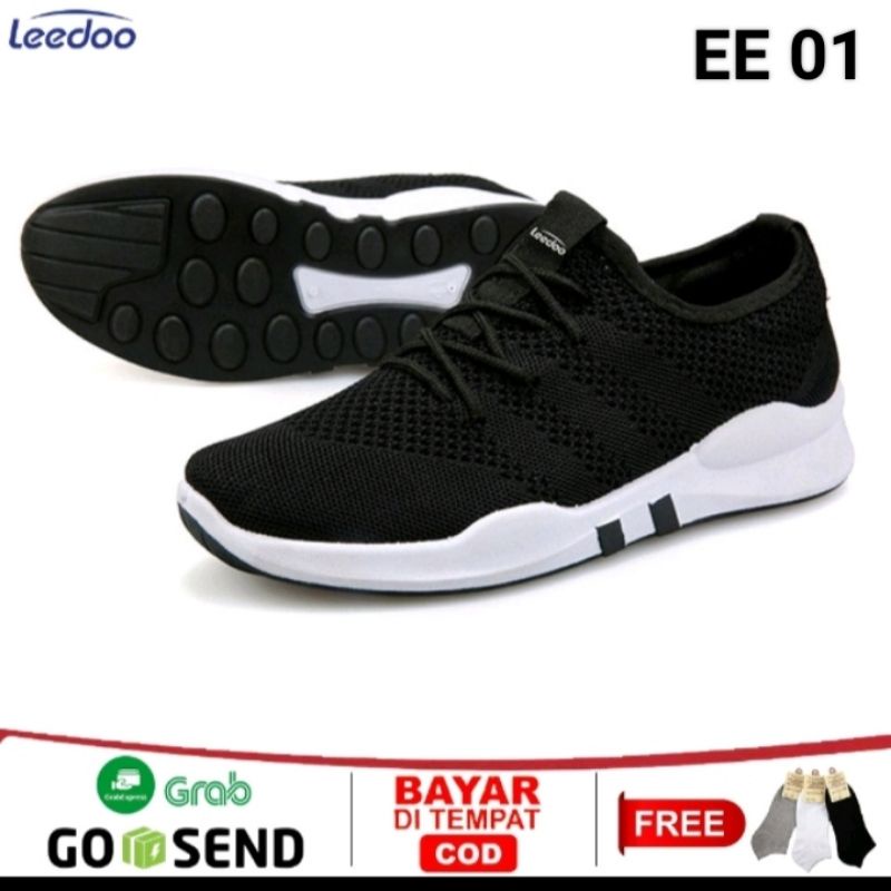 Leedoo Sepatu Pria Sneakers Running Shoes Lari Kerja Fashion EE01-A