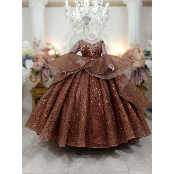 TERLARIS GAUN PENGANTIN PREMIUM GAUN BELIMBING  PAYET/BALL GAUN/GAUN TERBARU/PERLENGKAPAN PESTA/BAJU NIKAH/GAUN MODERN