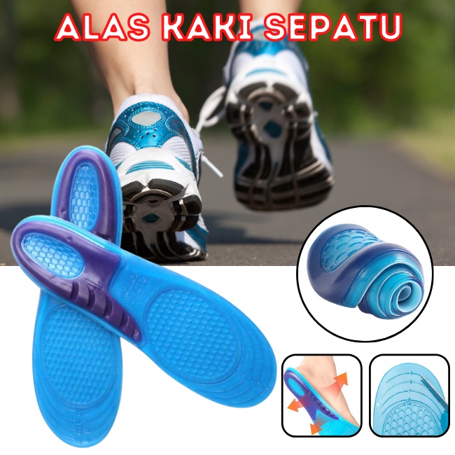 Alas Sepatu Silicon Sol Spatu Empuk Tatakan Insole Bahan Gel Silikon Shock Absorb Gel Orthotic Pelap