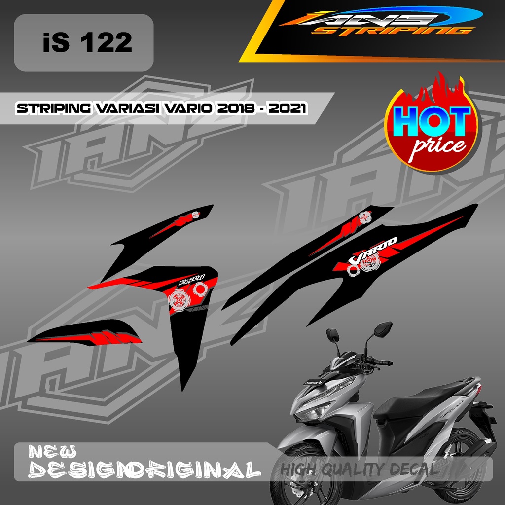 NEW DECAL STRIPING VARIO Led Vario 150 MOTIF GRAFIK  BAHAN HOLOGRAM / NON HOLOGRAM IS122