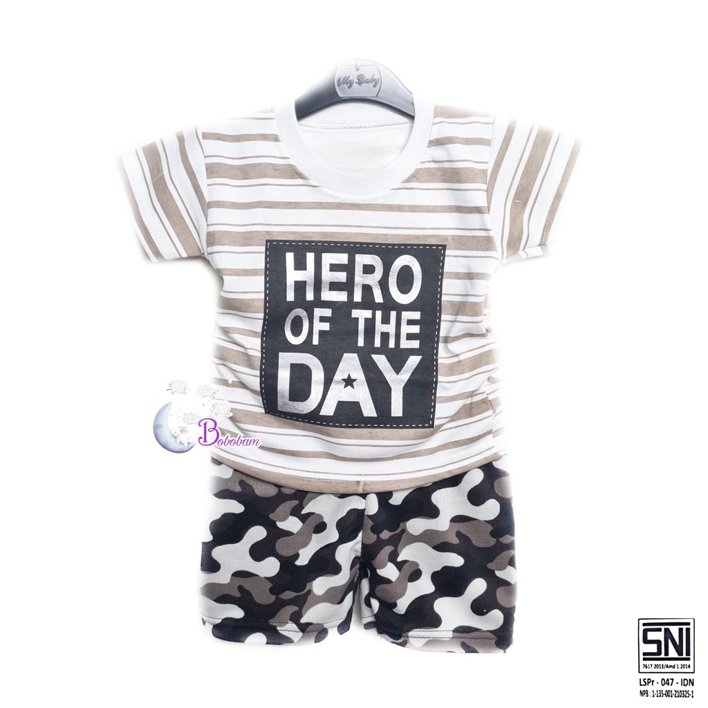 BAJU BAYI ECER CASUAL KASUAL SETELAN HERO OF THE DAY SETELAN ANAK HARGA GROSIR