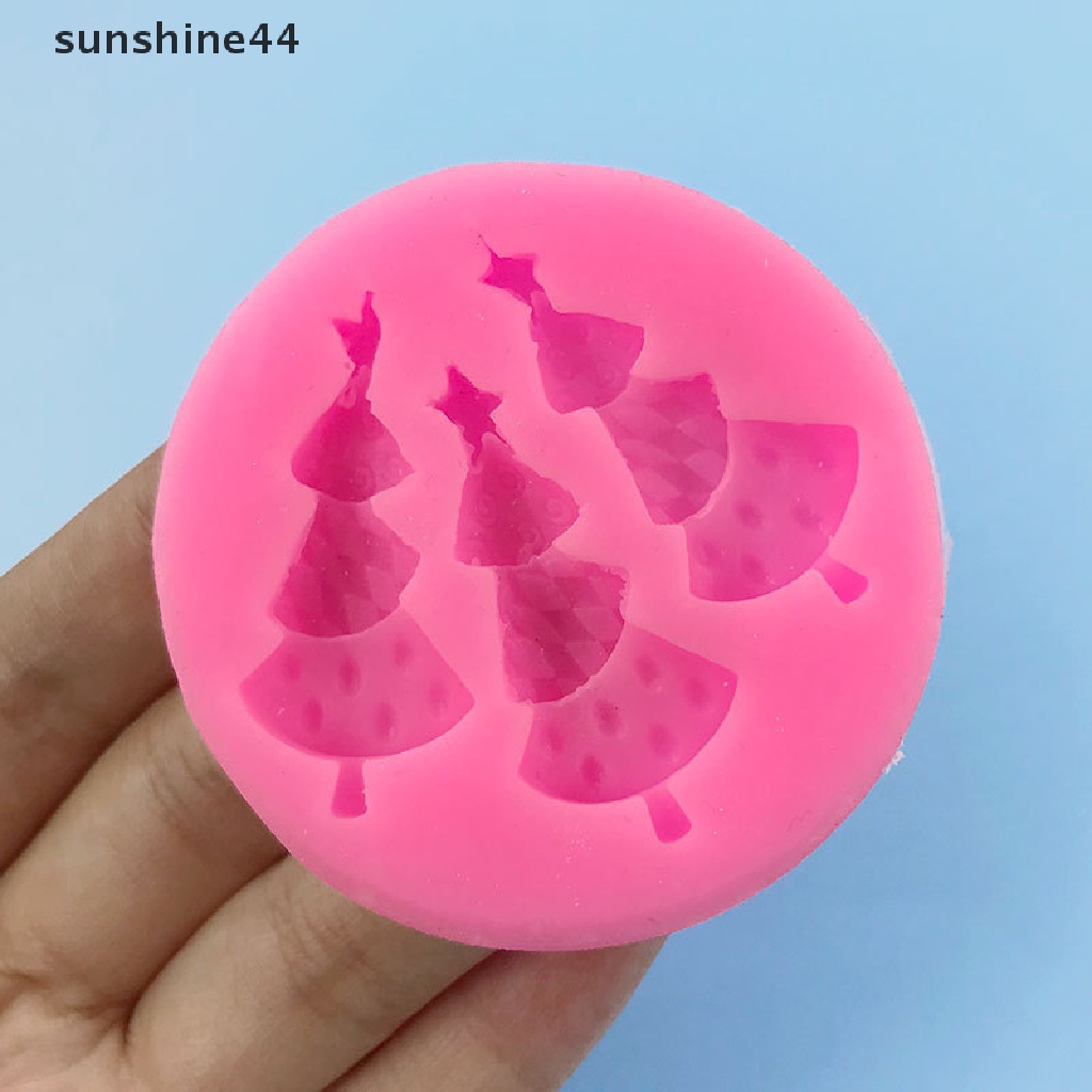 Sunshine 1Pc Cetakan Silikon Natal Santa Fudge Kue Coklat Cookie Baking Mould.