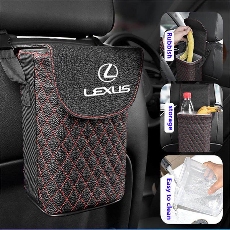 Cocok Untuk Tempat Sampah Gantung Mobil Lexus Storage Bin Leather Square Waste Bin Interior Fitting