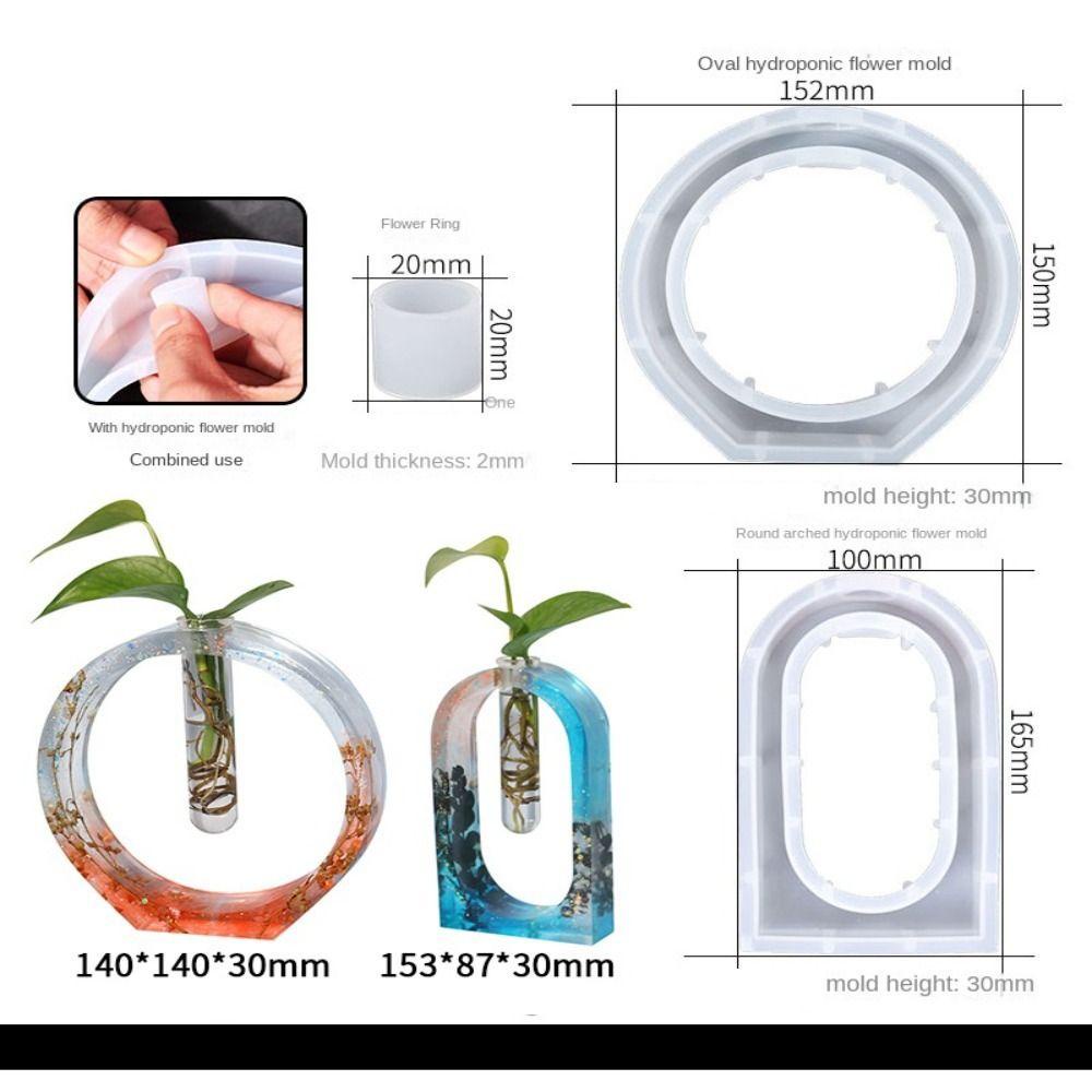 Solighter Vas Bunga Cetakan Silikon DIY Membuat Perhiasan Alat Casting Resin Kerajinan Epoxy Resin Mold