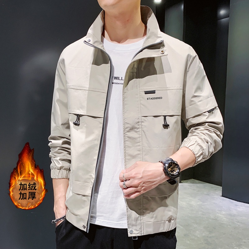 Mantel    2022  Korea Fashion Bulu Jaket Pria Kasual  Workwear jaket
