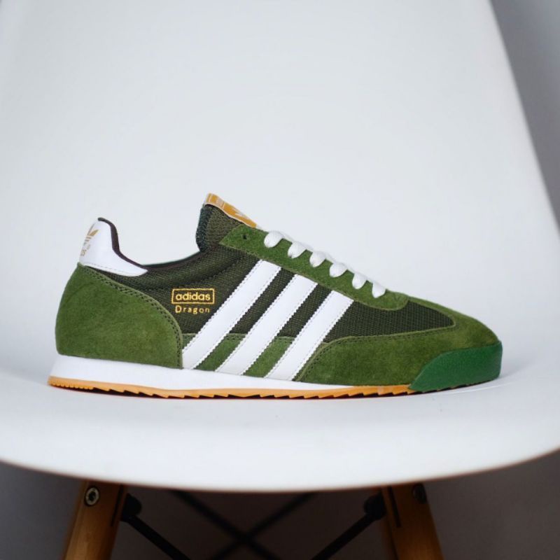 ADIDAS DRAGON GREEN WHITE SOL GUM ORIGINAL SNEAKERS PRIA