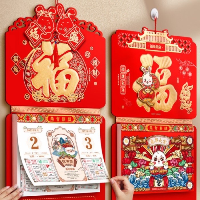 

Terlaris ✨ -Kalender Cina 2023 Tahun Kelinci Premium Jumbo - Premium, Random- 2.1.23