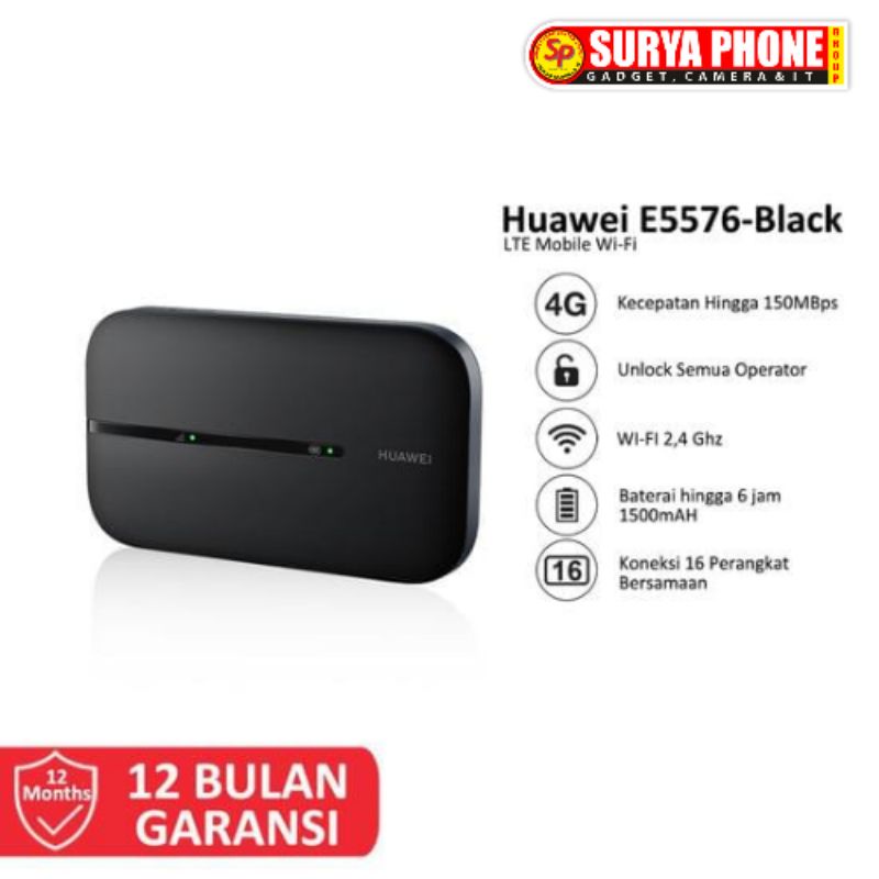 Huawei E5576 Modem Mifi 4G LTE Unlock Gratis Telkomsel 14Gb 2 Bulan