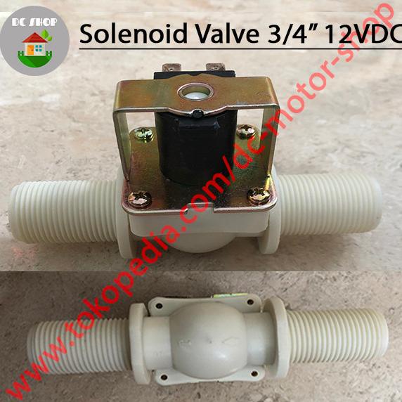 Solenoid Valve 3/4 12V DC 12VDC Sea NC IN OUT 3/4" Kran keran Electrik dc-motor90 dijamin