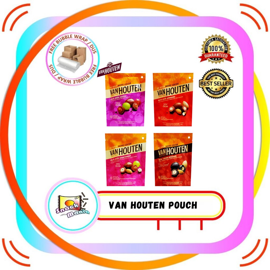 

Van Houten Dark Cocoa Milk Almonds Raisins 40 gr POUCH