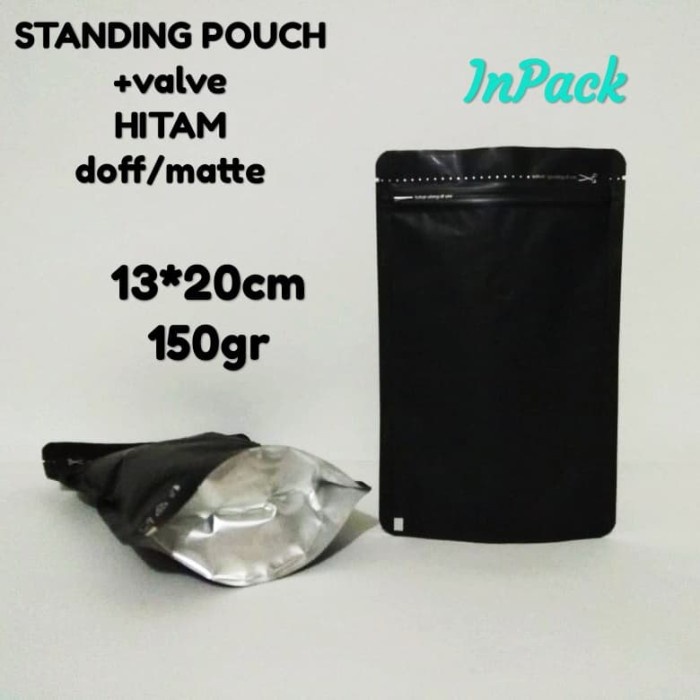 

Terlaris ✨ - kemasan kopi 100gr (isi 20pcs) hitam doff+valve merk kpack 2.1.23