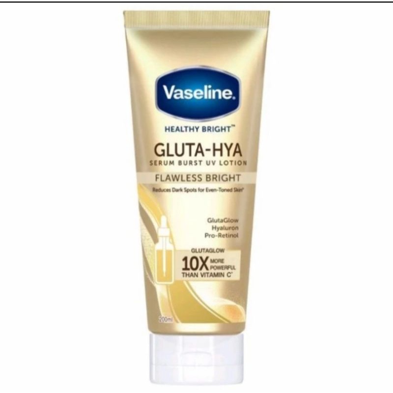 LOTION PEMUTIH BADAN PERMANEN VASELINE HEALTHY BRIGHT GLUTA HYA SERUM BURST LOTION