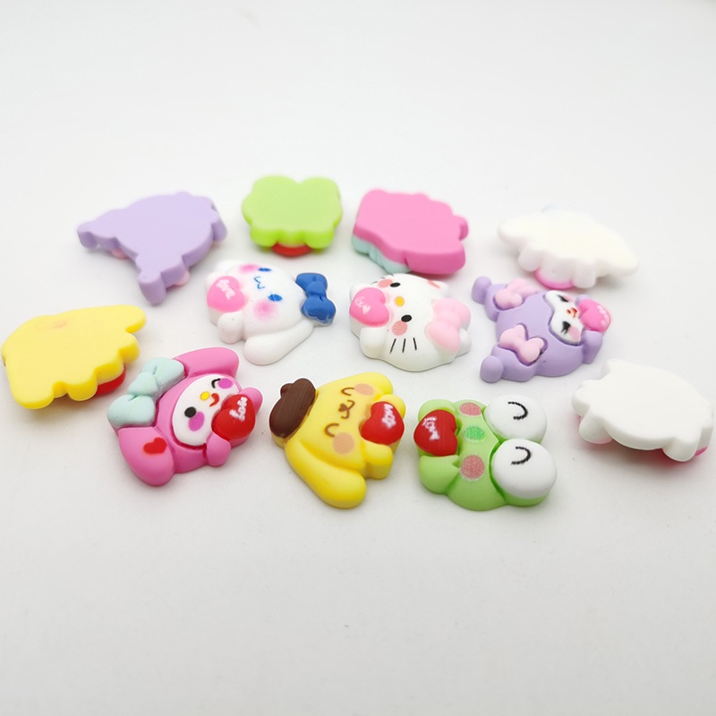 (5 PCS)RESIN SANRIO CLAY MOTIF CINNAMOROLL PITA UNYU / RESIN CLAY KUROMI / MELODY