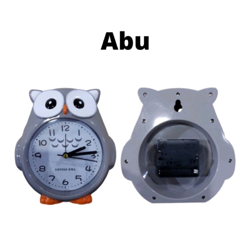 JAM BEKER KARKTER OWL MOTIF BURUNG HANTU JAM MEJA ALARM CLOCK