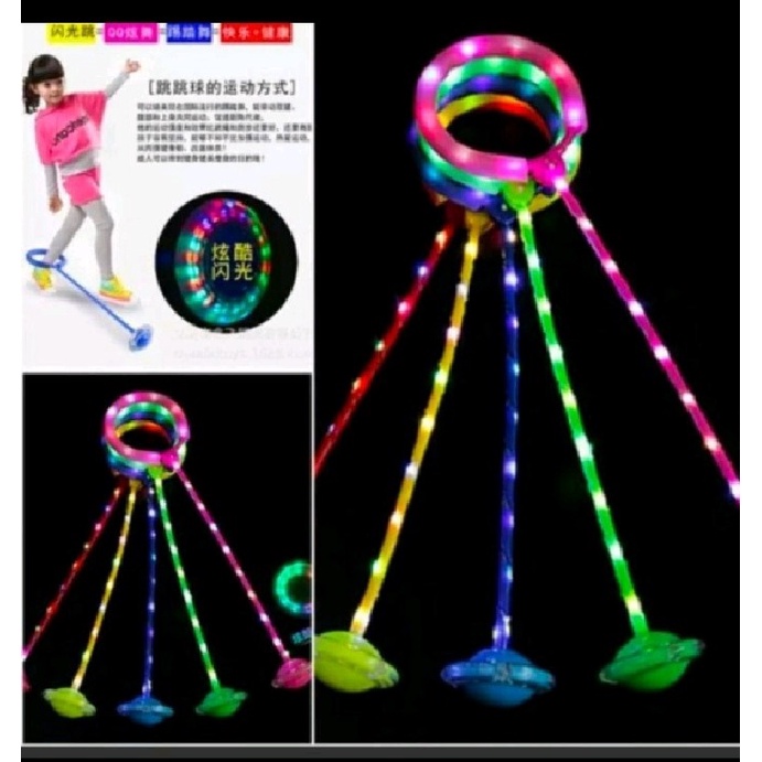 Mainan Anak Lato Lato Kaki Dengan LED Bisa Nyala - Full LED HULA HOOP KAKI